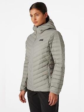 NWT Terrazzo Helly Hansen Verglas Hooded Down Hybrid Insulator Jacket Women's M